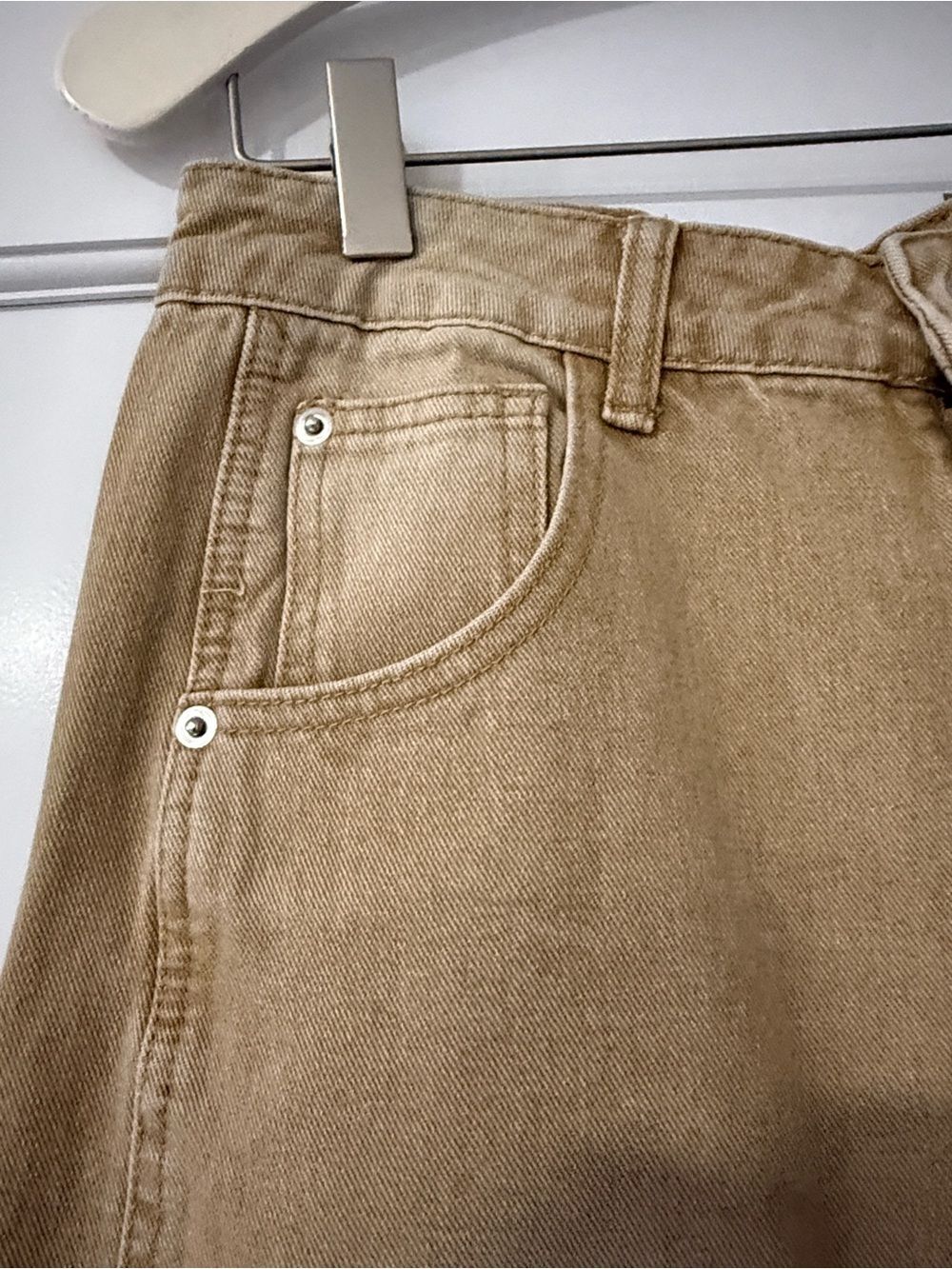 Classic barrel wide leg high rise jeans women’s khaki denim size 4 - Picture 4 of 10